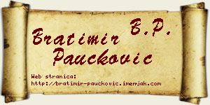 Bratimir Paučković vizit kartica